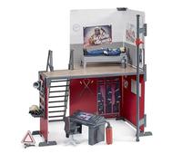 bruder 62702 - Bworld Caserne de pompiers avec pompier - Jouets dès 4 ans, Caserne de pompiers, Accessoires pour pompiers
