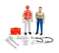 bruder 62710 - Bworld Set Ambulancier, Patient & Accessoires - 1:16 Jouet, Médecin, Ambulance, Figurine, Humain