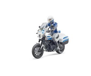 bruder 62731 - Bworld Scrambler Ducati Moto Police & Policier - 1:16 Agent, Véhicule d'intervention, Poste de commandement, Poste de police, Jouet