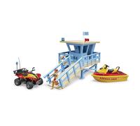 bruder Poste de secours bworld avec quad et scooter des mers personel, Figurine