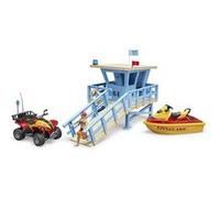 Bruder 62780 - Poste de secours bworld avec quad et scooter des mers personel G
