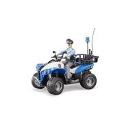 bruder Quad police avec figurine policière et accessoires, Modèle réduit de voiture