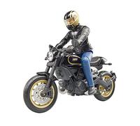 BRUDER - 63050 - Moto Scrambler Ducati Cafe Racer avec Motard