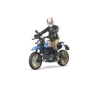 bruder 63051 - Scrambler Ducati Desert Sled avec pilote, figurine jouet, moto-cross