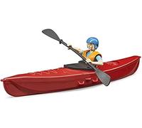 bruder 63155 - bworld Kayak avec figurine, Figurine de jouet, Jouet aquatique