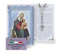 Bruder Bonella - Novene à Sainte-Anne avec illustrations colorées - Neuvaine avec chapelet en verre inclus - Brochure 24 pages pour prier