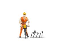 Bruder Figurine Ouvrier avec accessoires de chantier
