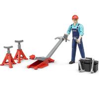 Bruder bworld Figurenset Werkstatt, 10-tlg., Mechaniker, Werkzeug, Spielfigur, Figur, Modell, Spielzeug, 62100