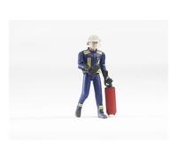 bruder Figurine pompier avec casque, gants et accessoires