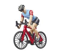 bruder 63110 - bworld Vélo de course avec cycliste et casque, figurine jouet, vélo