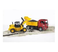 Bruder Camion de chantier avec pelleteuse multicolore pour enfants 3-6 ans