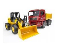 BRUDER - Camion benne MAN TGA avec chargeur articule FR 130 Jaune G