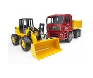 BRUDER - Camion benne MAN TGA avec chargeur articule FR 130 Jaune G