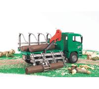 Bruder Camion Man Porte Troncs Avec Grue Et 3 Troncs