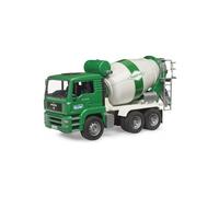 Bruder - Camion toupie Rapid Mix MAN TGA, vert, 49×18×25,5cm - Betonniere - Vehicule chantier construction - Set Jouet + Carte