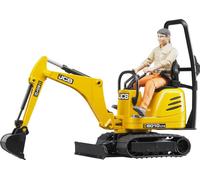 Bruder JCB Micro-excavatrice 8010 CTS et ouvrier du bâtiment