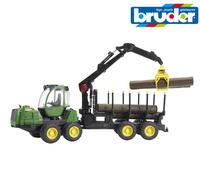 Bruder Jouets 02133 John Deere 1210E Enregistrement Forwarder Avec Grab + 4