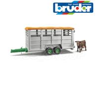 Bruder Jouets 02227 Double Essieu Catle Elevage Remorque & Vache 1:16 Scale