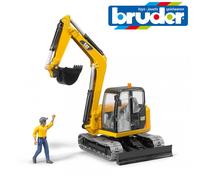 Bruder Jouets 02466 Chat Mini Pelleteuse - Opérationnel Bras / Seau + Conducteur