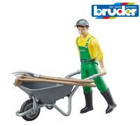 Bruder Jouets 62610 Jeu Figurine Fermier / Jardinier Brouette Balai Fourche 1:16