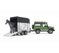 Bruder Land Rover Defender 90 Break Avec Van Et Un Cheval