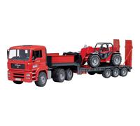 Mezzo cantiere Bruder Camion Tga Pianale Ribassato e Caricatore Telescopico Manitou 1:16