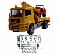 Bruder MAN TGA Camion De Remorquage Avec Véhicule Tout Terrain