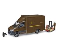 bruder Mercedes-Benz Sprinter UPS with Driver Hand Pallet Truck & Shipping Boxes