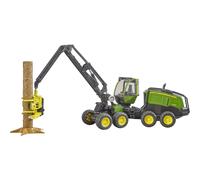 bruder Modèle réduit de véhicule agricole John Deere Harvester avec tronc