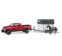 Bruder Pick Up Ram 2500 Power Wagon With Equine Trailer Argenté