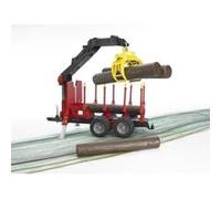 BRUDER - Remorque forestiere avec chargeur, rondins de bois inclus - 46,5 cm G