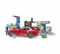 Bruder Station De Pompage Avec Voiture Et 2 Figurines