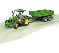 Bruder Tracteur John Deere 5115 M Avec Remorque Équipée De Côtés