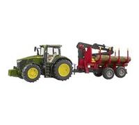 Bruder 3154 John Deere 7R avec remorque forestière et 4 troncs d’arbre