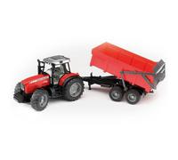 BRUDER Tracteur Massey Ferguson 7480 Avec Benne