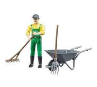 Bruder travailleur communautaire avec accessoires vert 4 pièces Gris G