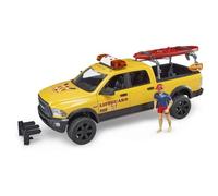 BRUDER Véhicule RAM 2500 Power Wagon Lifeguard, avec sauveteur, paddle, et acc.