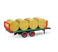 BRUDER Remorque de Transport de Paille avec 8 Bottes Rondes