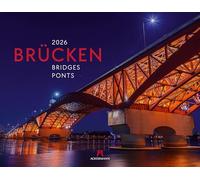 Brücken Kalender 2026 | Hochwertiger Architektur-Kalender im großen Querformat (54x42 cm) | Beeindruckende Bauwerke