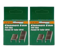 Brüder Mannesmann - Agrafes 8mm - 1000 unités - Art.-Nr.:48411 (Lot de 2)