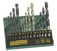 Mannesmann M54315 - Juego de 15 brocas para taladro profesional