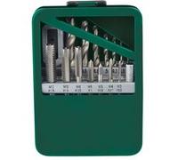 Brüder Mannesmann Werkzeuge M53215 Tap Drill Bit Set 15 Pieces Green Silver