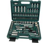Brüder Mannesmann Jeu de clés à douille métrique 1/4\ (6.3 mm), 1/2\ (12.5 mm) 94 pièces M 2055-SL