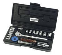Mannesmann Jeu de clés à douille M 206 – métrique 1/4 (6,3 mm) et 3/8 (10 mm) 20 pièces