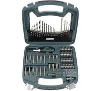 Mannesmann Assortiment forets & embouts M54375 – 75 pièces métal/pierre/bois/béton/brique 1–2,5 mm
