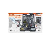 Brüder Mannesmann Kit d'outils 75 pcs et perceuse sans fil 20V, 1,3 Ah