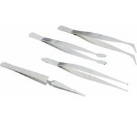 Brüder Mannesmann M 615 Jeu de pinces brucelles 4 pièces pointe en forme de pioche, pointue, trapézoïdale, plate, ronde 110 mm
