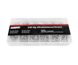 Brüder Mannesmann M13045 Assortiment de 340 rivets aveugles