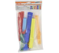 Brüder Mannesmann M13060 Serre-câble 100 mm, 180 mm, 200 mm blanc, rouge, vert, jaune, bleu 350 parties