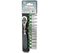 Brüder Mannesmann Jeu de clés à douille M29114 1/4 (6,3 mm) – 14 pièces